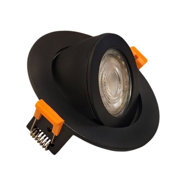 Foco orientable aluminio negro Ø10x4.5 cm  GU10  - MUFO0149
