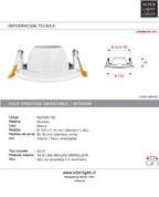 Foco orientable aluminio blanco Ø10x4.5 cm  GU10 - MUFO0150
