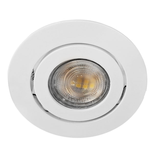 Foco orientable aluminio blanco Ø10x4.5 cm  GU10 - MUFO0150
