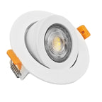 Foco orientable aluminio blanco Ø10x4.5 cm  GU10 - MUFO0150