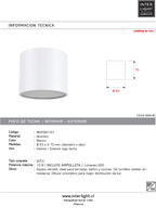 Foco sobrepuesto aluminio blanco Ø8,3x7 cm IP44 GX53 - MUFO0151