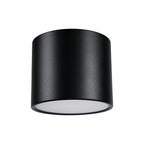 Foco sobrepuesto aluminio negro Ø8,3x7 cm IP44 GX53 - MUFO0152