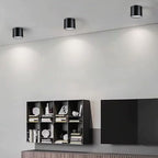 Foco sobrepuesto aluminio negro Ø8,3x7 cm IP44 GX53 - MUFO0152