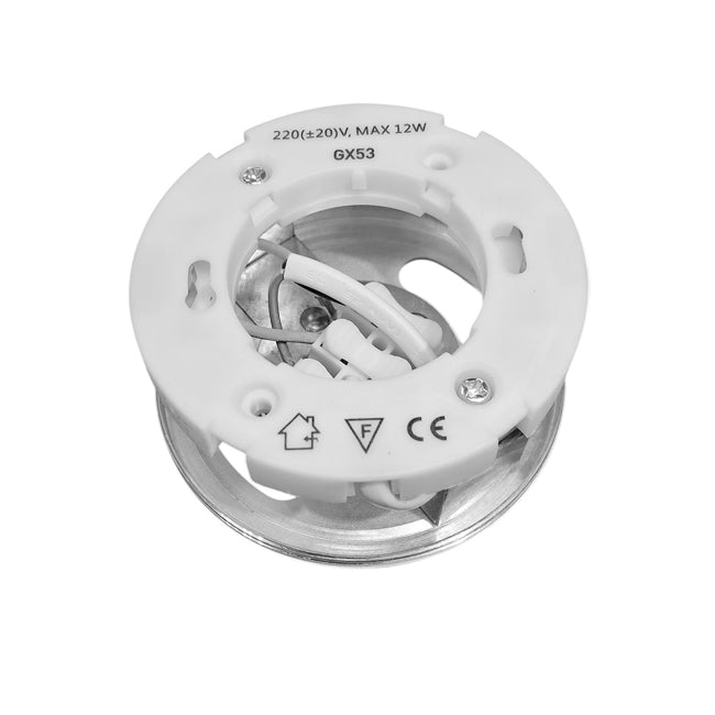 Foco sobrepuesto aluminio blanco Ø8,3x7 cm IP44 GX53 - MUFO0151