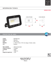 Cargar imagen en el visor de la galería, Proyector de área aluminio vidrio negro exterior IP65  9x7 cm  LED 10 W - MUFO0153
