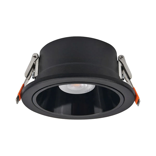 Foco embutido retraído para baño negro 3000K  IP44 7W  LED - MUFO0157