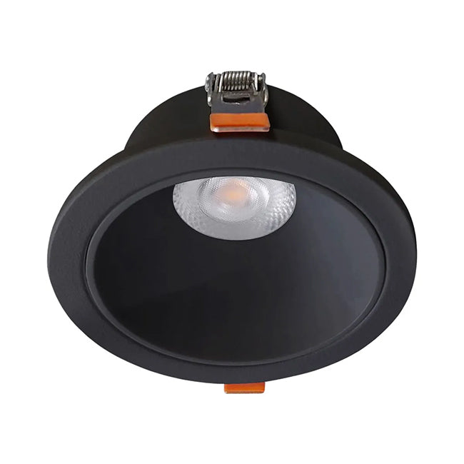 Foco embutido retraído para baño negro 3000K  IP44 7W  LED - MUFO0157