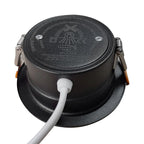 Foco embutido retraído para baño negro 3000K  IP44 7W  LED - MUFO0157