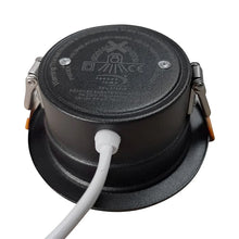 Cargar imagen en el visor de la galería, Foco embutido retraído para baño negro 3000K  IP44 7W  LED - MUFO0157
