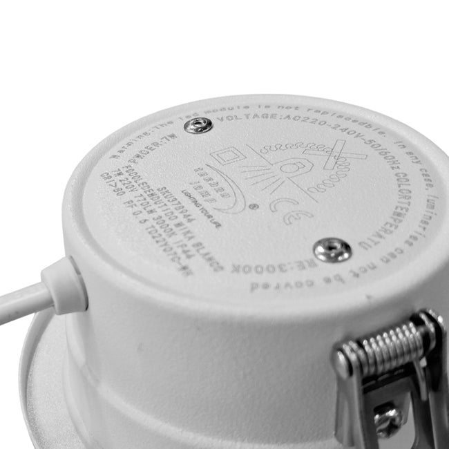 Foco embutido retraído para baño blanco 3000K  IP44 7W  LED - MUFO0158