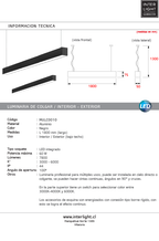Lámpara colgante y para sobreponer negro 180cm 3K 4K 6K  60W  LED - MULC0010