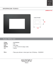 Cargar imagen en el visor de la galería, Placa 3 Puestos Noir Mate con soporte- MUTA0004
