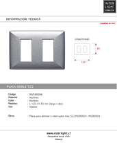 Cargar imagen en el visor de la galería, Placa aluminio 2 puestos con soporte- MUTA0006
