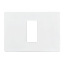 Cargar imagen en el visor de la galería, Placa 1 puesto blanco mate con soporte - MUTA0008
