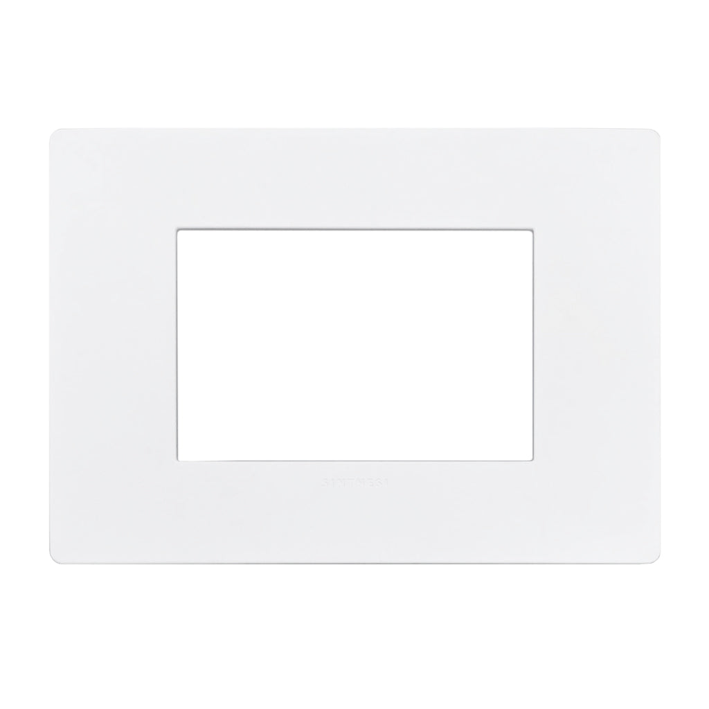 Placa 3 puestos blanco mate con soporte - MUTA0009