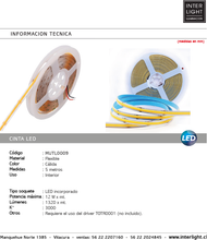 Cargar imagen en el visor de la galería, Cinta LED flexible luz cálida 12W por metro 12V 3000K - MUTL0009
