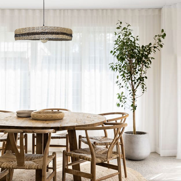 Lámpara colgante ratán natural Ø60 cm E27 - NNLC0001