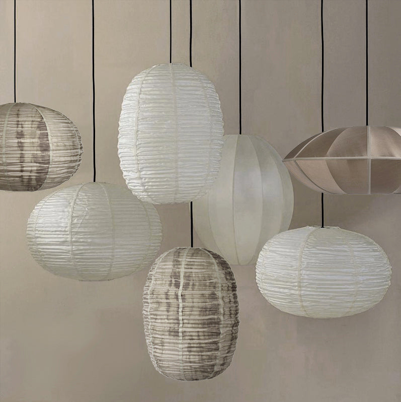 Lámpara colgante seda natural Ø 36x57 cm E27 - OILC0004 - DISPONIBLE EXCLUSIVAMENTE EN TIENDA
