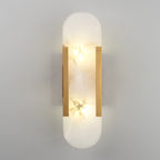 Aplique metal negro alabastro 10x36 cm 2 luces E14 - ONAP0063