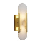 Aplique metal negro alabastro 10x36 cm 2 luces E14 - ONAP0063