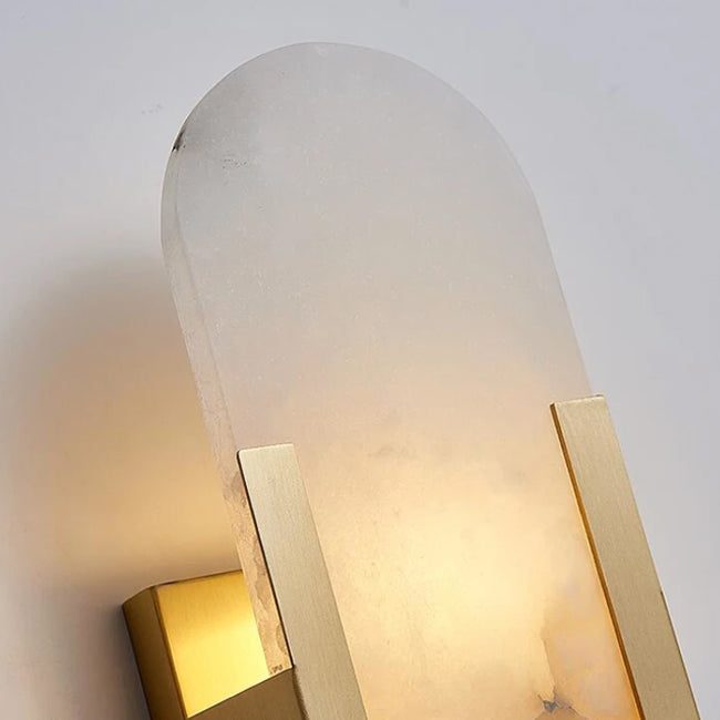 Aplique metal negro alabastro 10x36 cm 2 luces E14 - ONAP0063