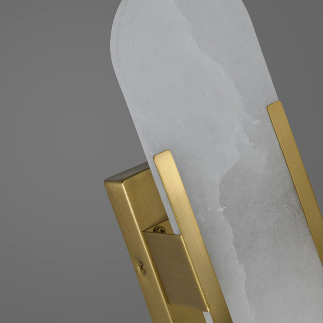 Aplique metal negro alabastro 10x36 cm 2 luces E14 - ONAP0063