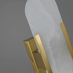 Aplique metal negro alabastro 10x36 cm 2 luces E14 - ONAP0063