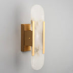 Aplique metal negro alabastro 10x36 cm 2 luces E14 - ONAP0063