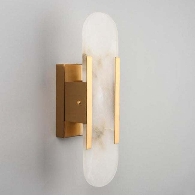 Aplique metal negro alabastro 10x36 cm 2 luces E14 - ONAP0063