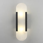 Aplique metal negro alabastro 10x36 cm 2 luces E14 - ONAP0064