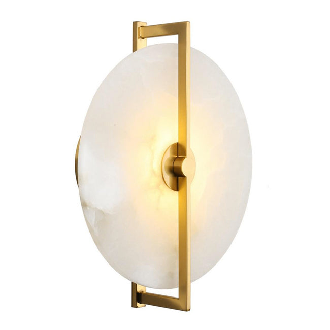 Aplique metal dorado alabastro Ø35x39 cm 12W 3000k LED - ONAP0065