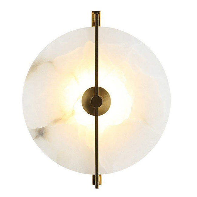 Aplique metal dorado alabastro Ø35x39 cm 12W 3000k LED - ONAP0065