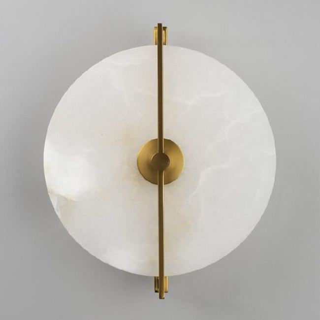 Aplique metal dorado alabastro Ø35x39 cm 12W 3000k LED - ONAP0065