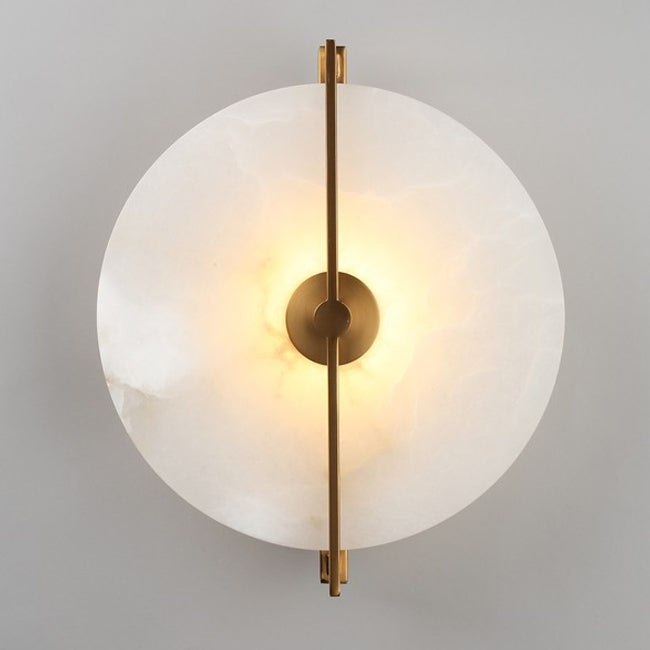 Aplique metal dorado alabastro Ø35x39 cm 12W 3000k LED - ONAP0065