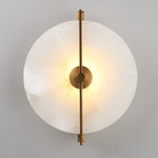 Aplique metal dorado alabastro Ø35x39 cm 12W 3000k LED - ONAP0065