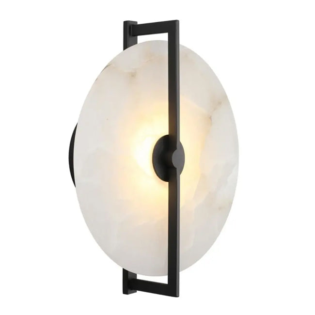 Aplique metal negro alabastro Ø35x39 cm 12W 3000k LED - ONAP0066