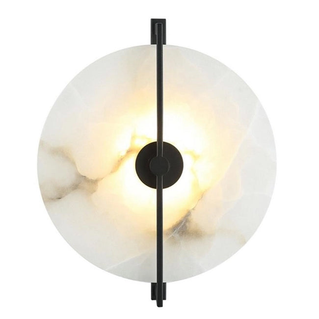 Aplique metal negro alabastro Ø35x39 cm 12W 3000k LED - ONAP0066