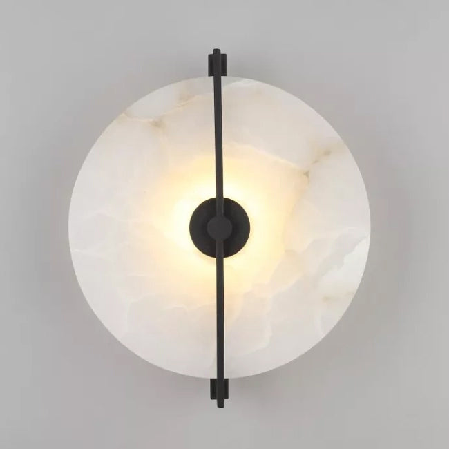 Aplique metal negro alabastro Ø35x39 cm 12W 3000k LED - ONAP0066