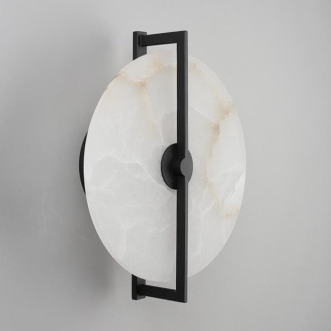 Aplique metal negro alabastro Ø35x39 cm 12W 3000k LED - ONAP0066