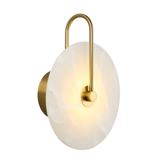 Aplique metal dorado alabastro Ø25x31,5 cm 5W 3000k LED - ONAP0067