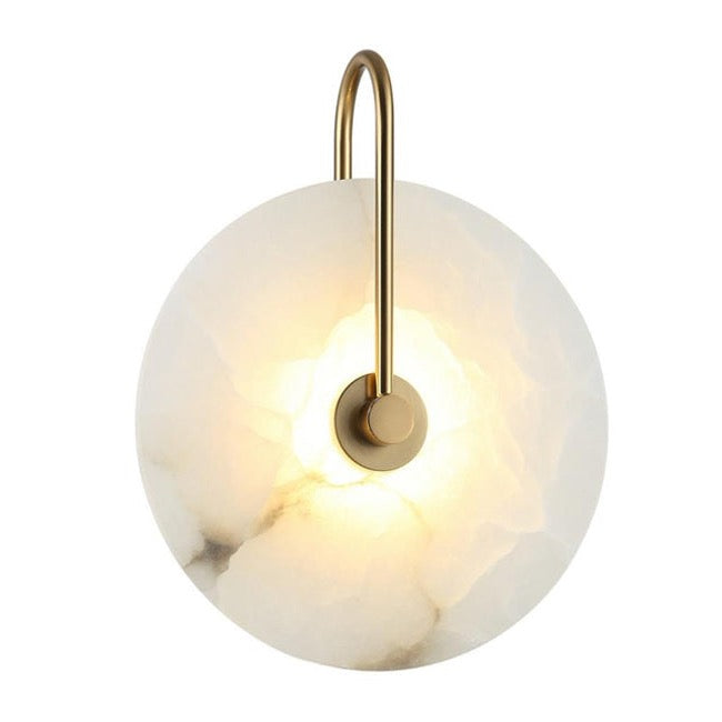 Aplique metal dorado alabastro Ø25x31,5 cm 5W 3000k LED - ONAP0067