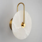 Aplique metal dorado alabastro Ø25x31,5 cm 5W 3000k LED - ONAP0067