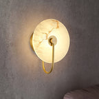 Aplique metal dorado alabastro Ø25x31,5 cm 5W 3000k LED - ONAP0067