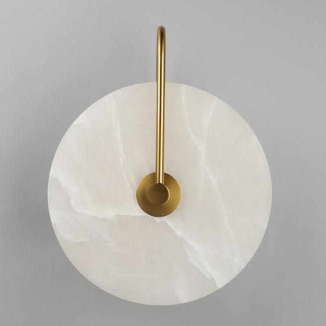 Aplique metal dorado alabastro Ø25x31,5 cm 5W 3000k LED - ONAP0067