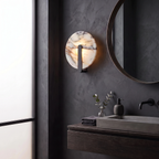 Apliqué mármol bulgari + negro Ø25cm LED 12W - ONAP0073