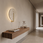 Apliqué mármol beige + bronce Ø25cm LED 12W - ONAP0074
