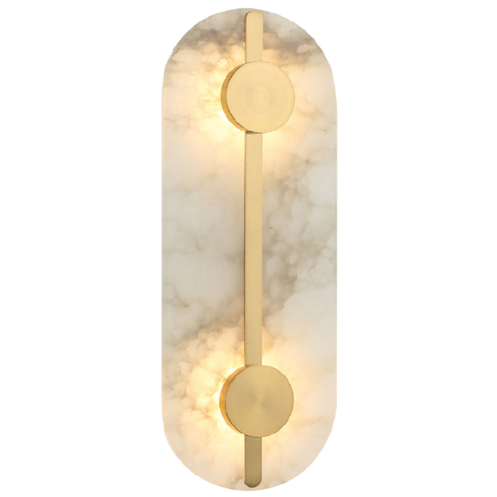 Aplique alabastro + bronce 40 cm LED 2x6W - ONAP0075