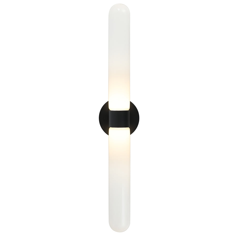 Apliqué vidrio opal + negro 53,5 cm LED 8W - ONAP0076