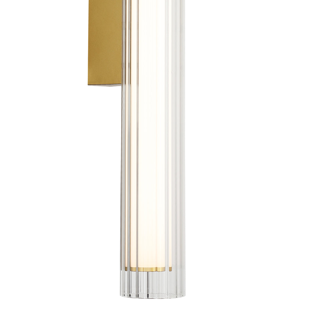 Apliqué vidrio + acrílico opal + bronce 66cm 12W - ONAP0081