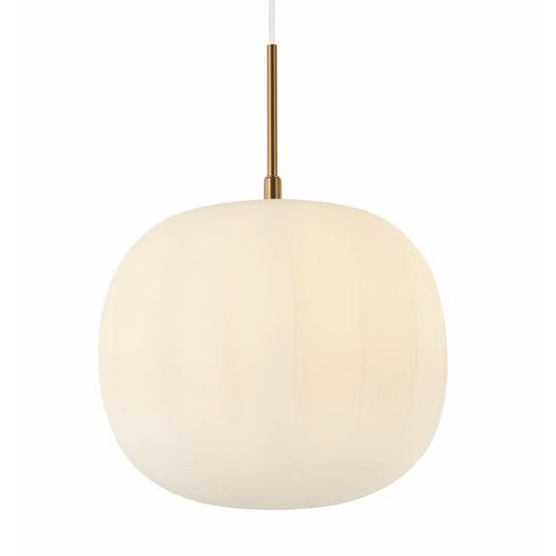 Lámpara colgante vidrio opal metal oro Ø30cm E27 - ONLC0046